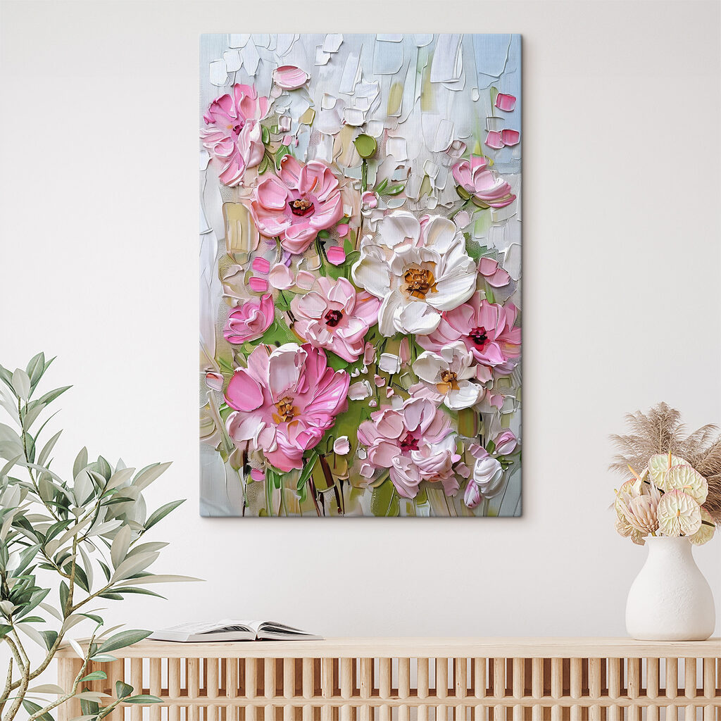 Blüten auf rissigem Weiß — Interieur 1