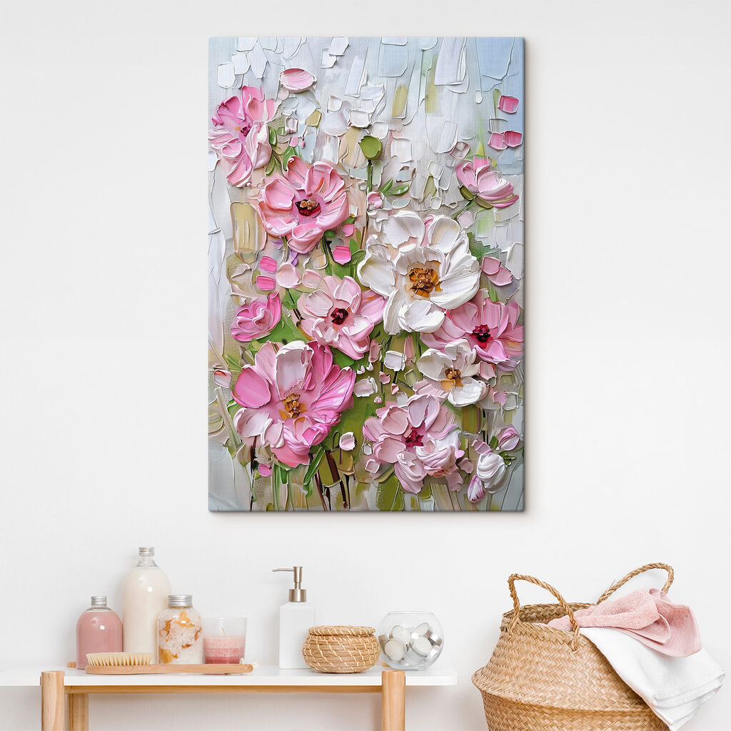 Blüten auf rissigem Weiß — Interieur 3