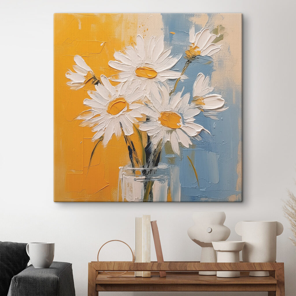 Margeriten auf gelbblauem Grund — Interieur 1
