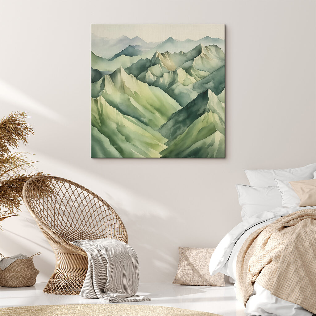 Grüne Bergkämme in Schichten — Interieur 2