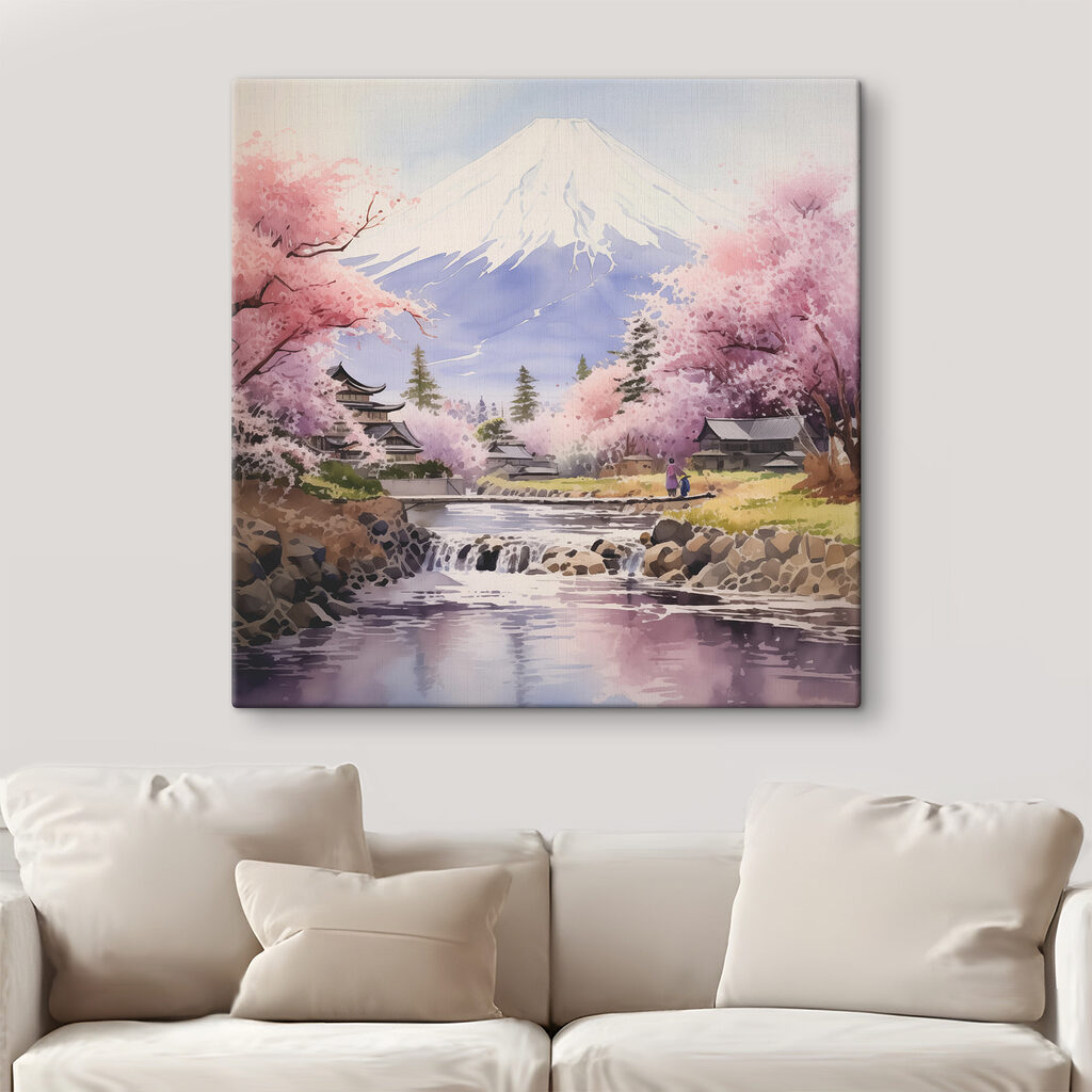 Blüten rahmen den Berg — Interieur 1