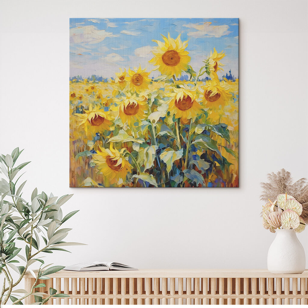 Sonnenblumen unter blauem Himmel — Interieur 2