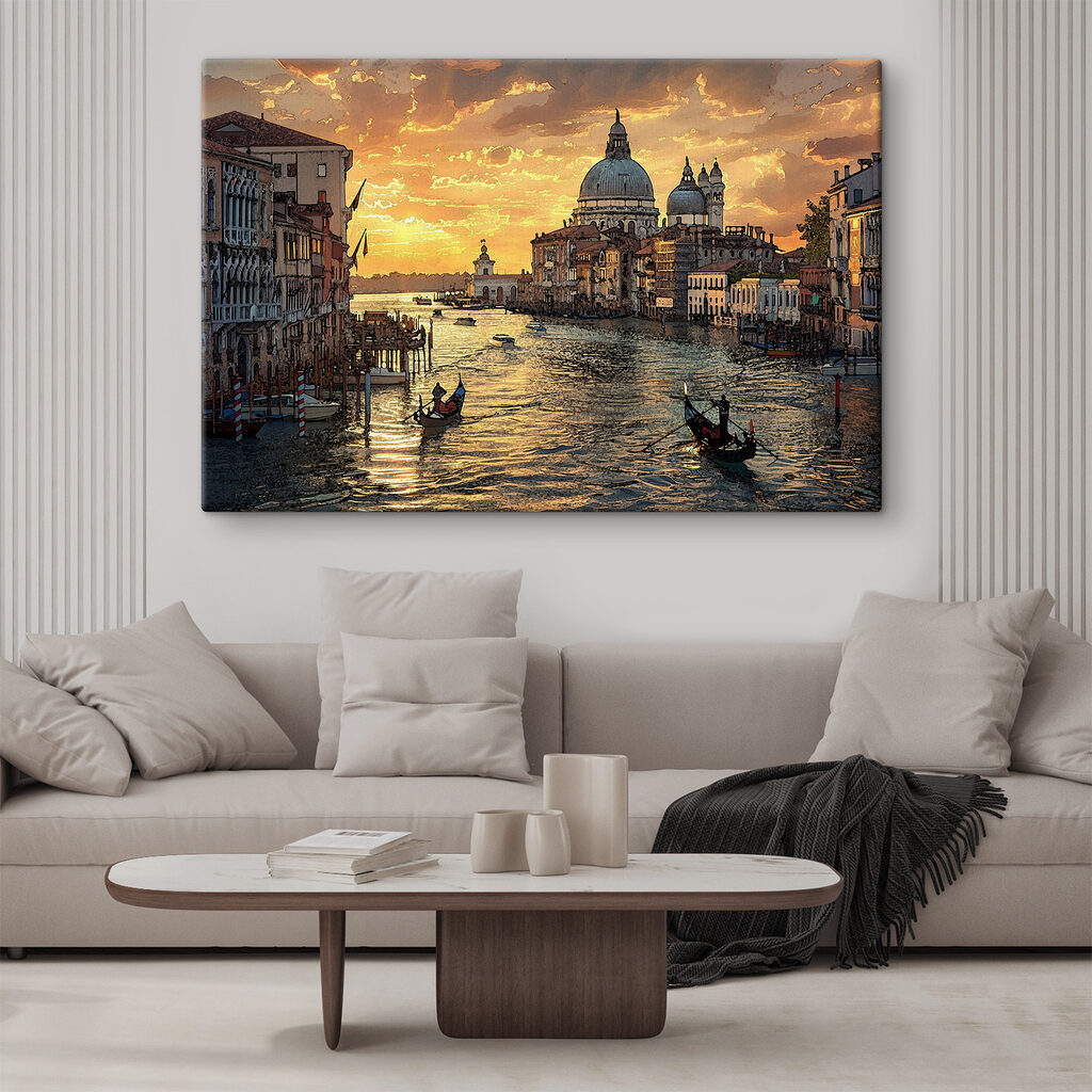 Venedig in der Abendsonne in einem Interieur