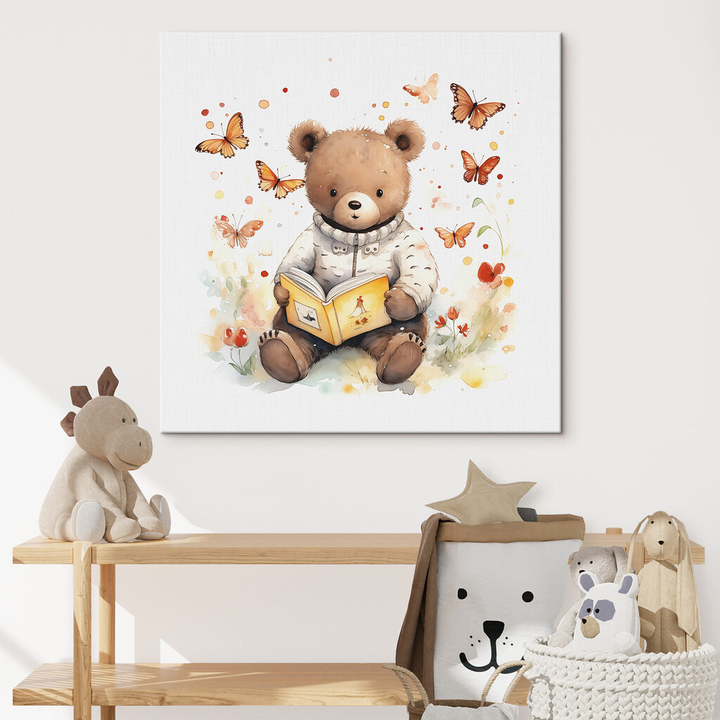 Bärchen liest zwischen Schmetterlingen — Interieur 2