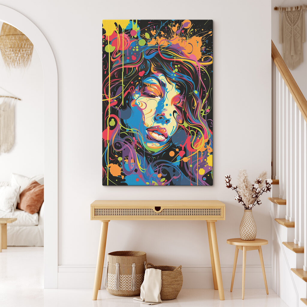 Gesicht voller Farbfäden — Interieur 3