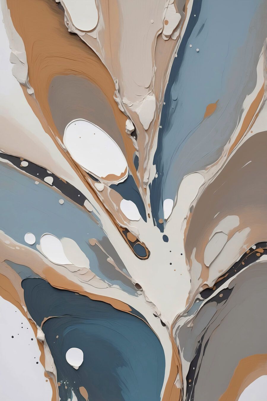 Farbe fließt durch Sandtöne — ganzes Design