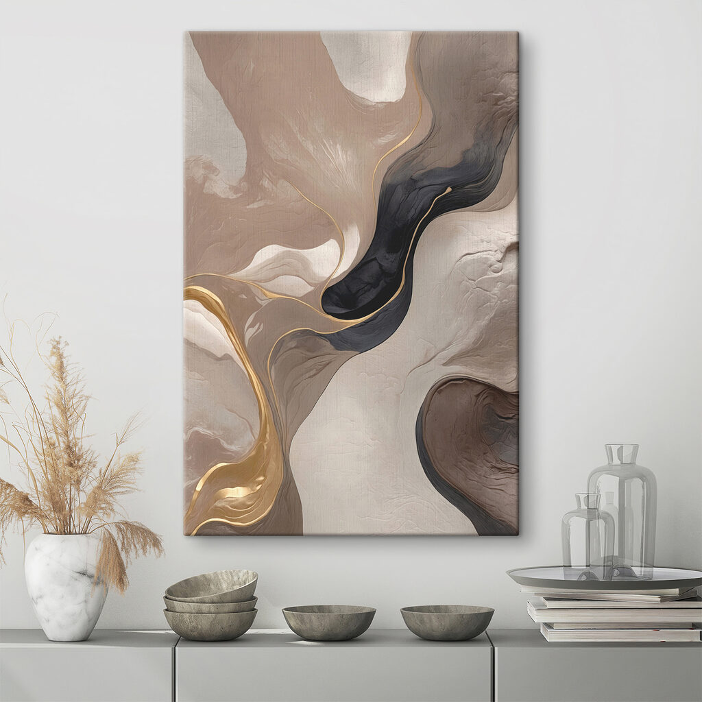 Schwarz fließt durch Sand — Interieur 3