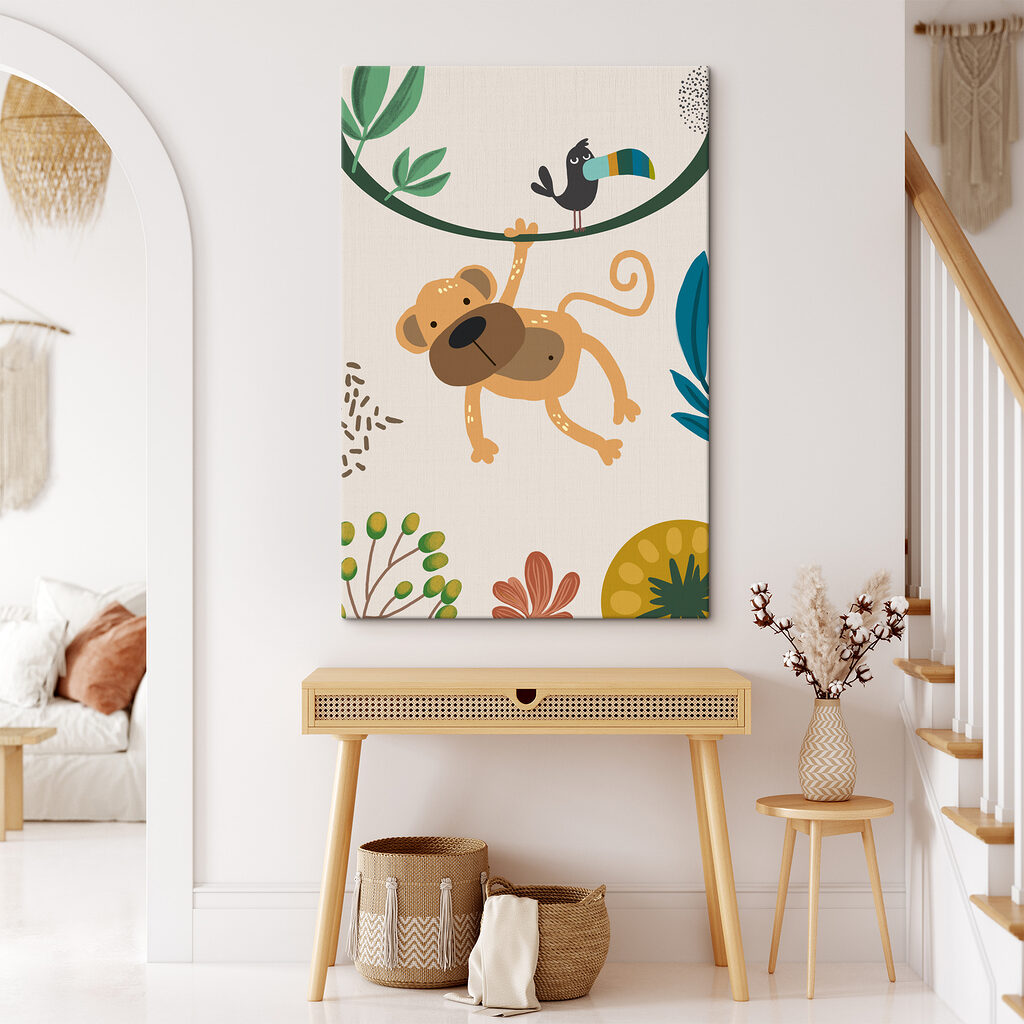 Äffchen am Dschungelast — Interieur 1