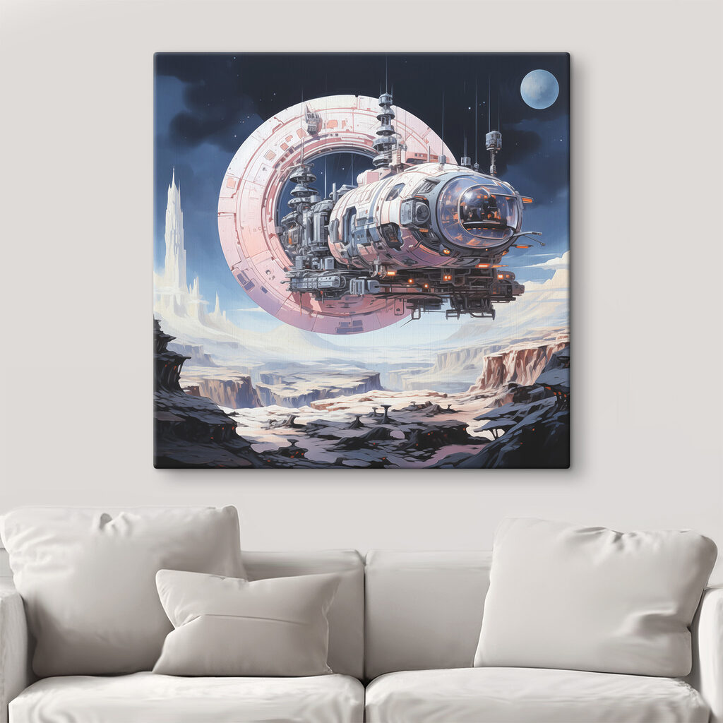 Raumschiff über einer Eiswelt — Interieur 2