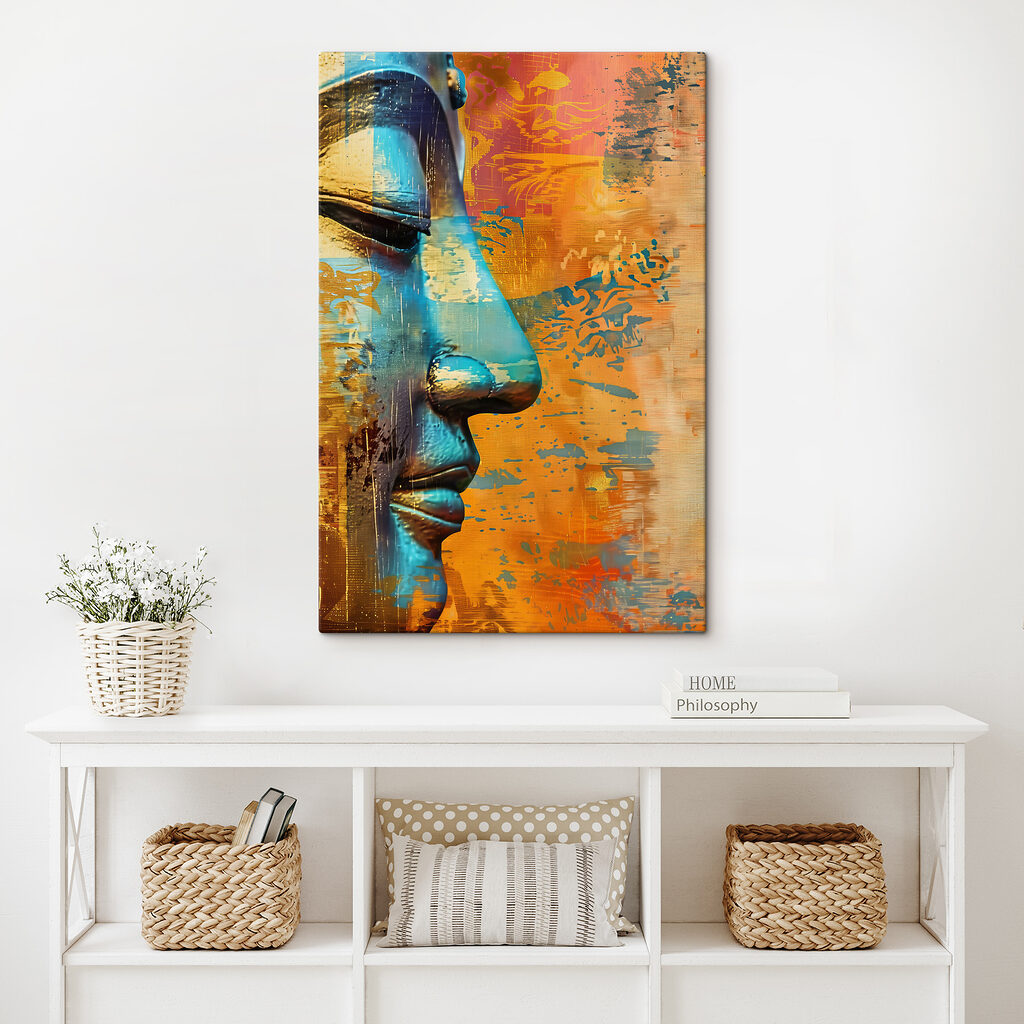 Buddha in türkisfarbenem Licht — Interieur 1