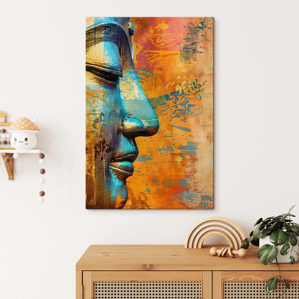 Buddha in türkisfarbenem Licht — Interieur 2