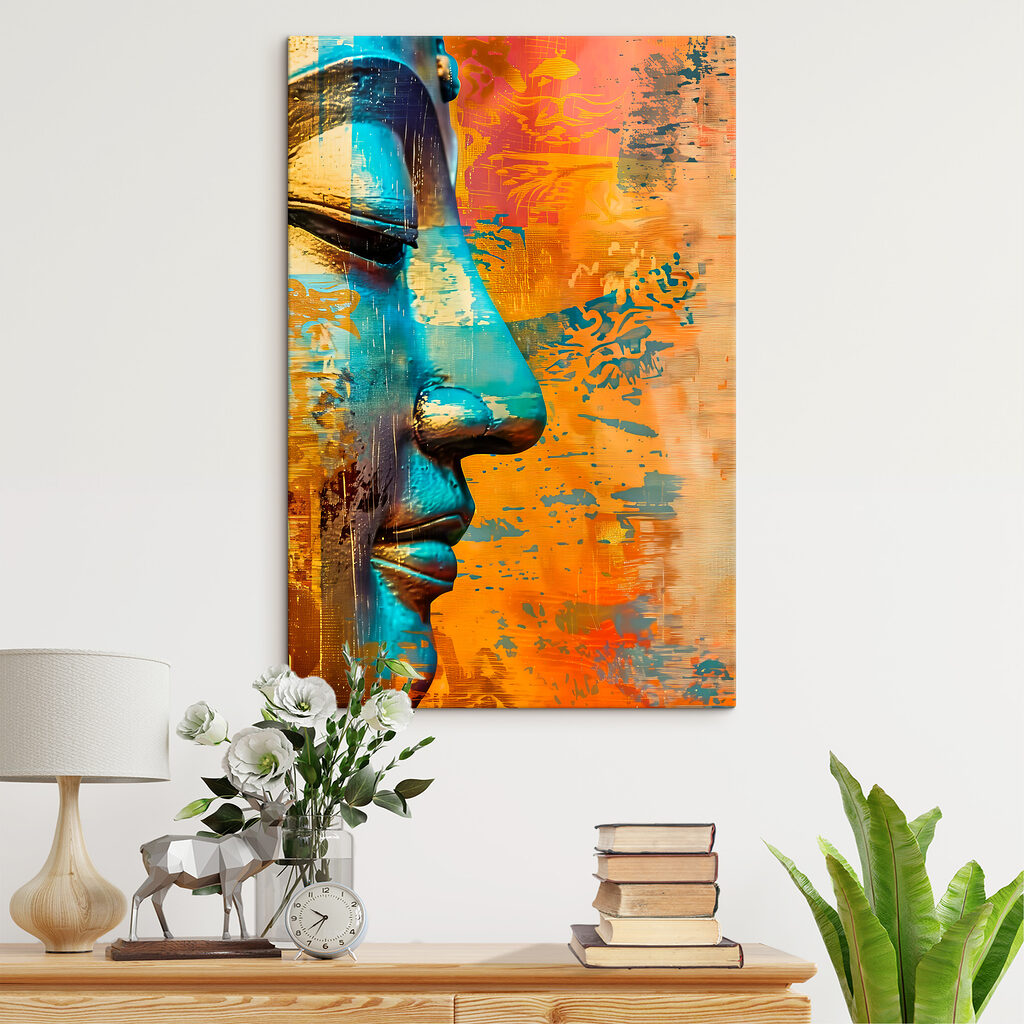 Buddha in türkisfarbenem Licht — Interieur 3