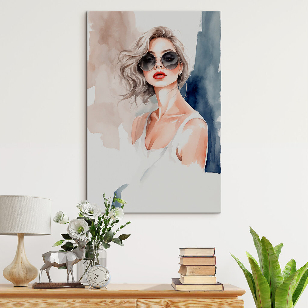 Sonnenbrille in zartem Aquarell — Interieur 2