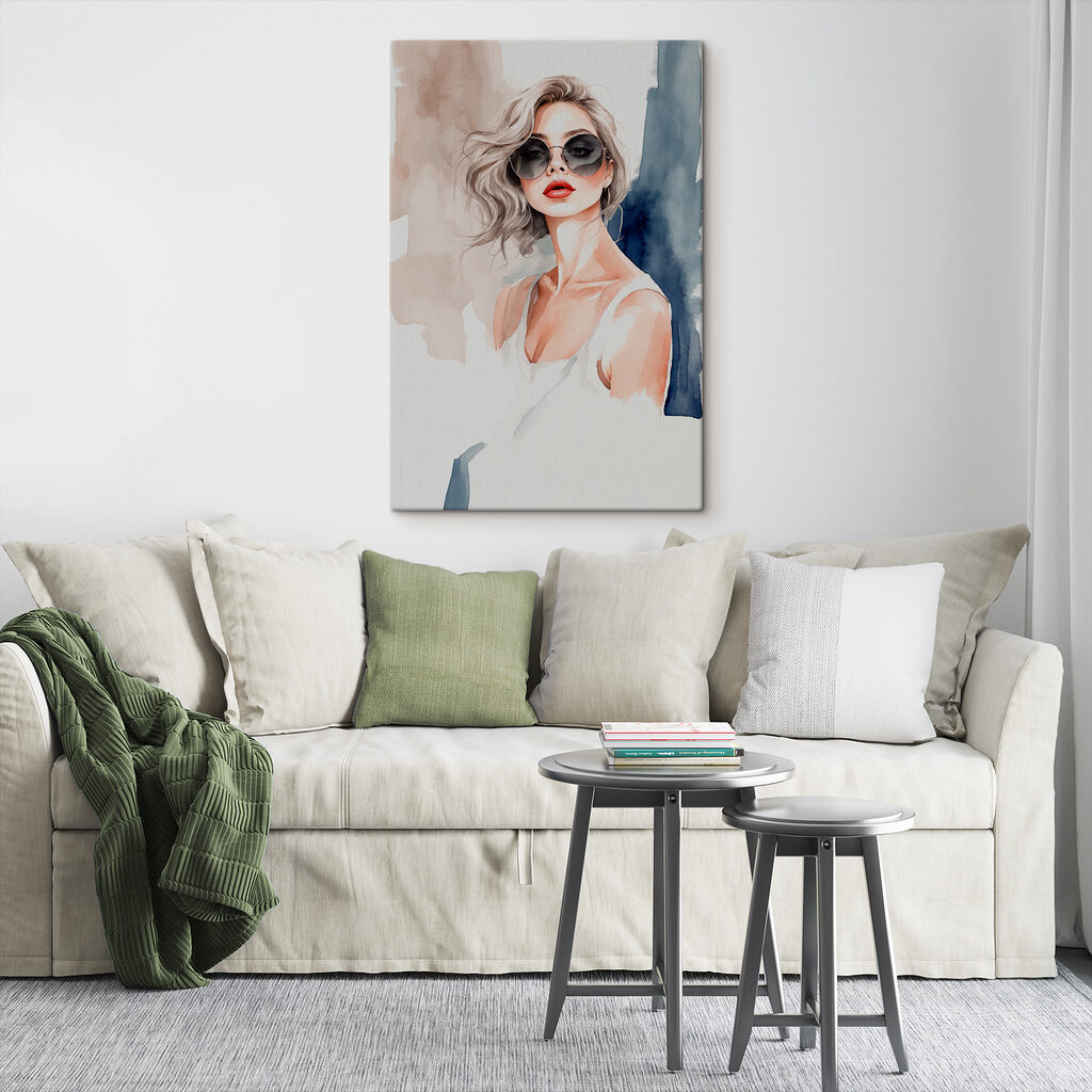 Sonnenbrille in zartem Aquarell — Interieur 3