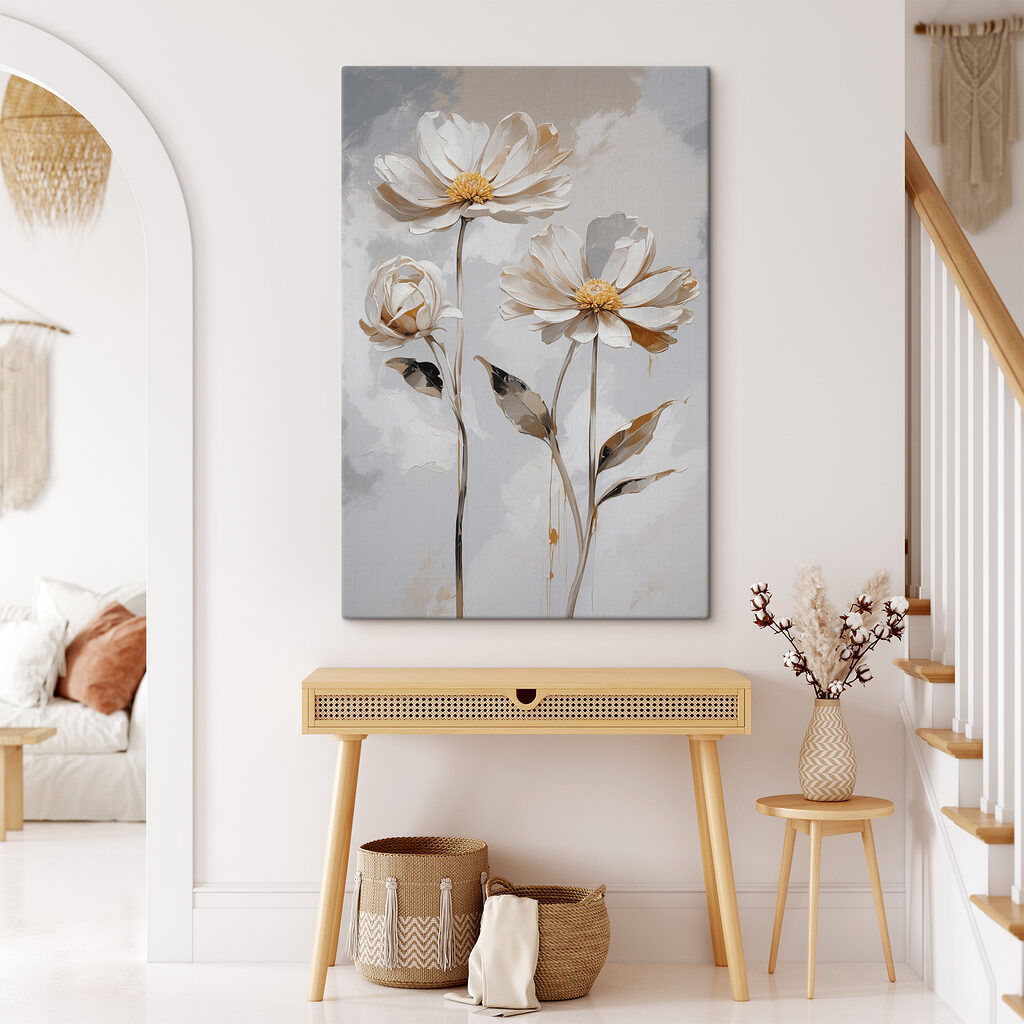 Zwei Blüten in Sandtönen — Interieur 1