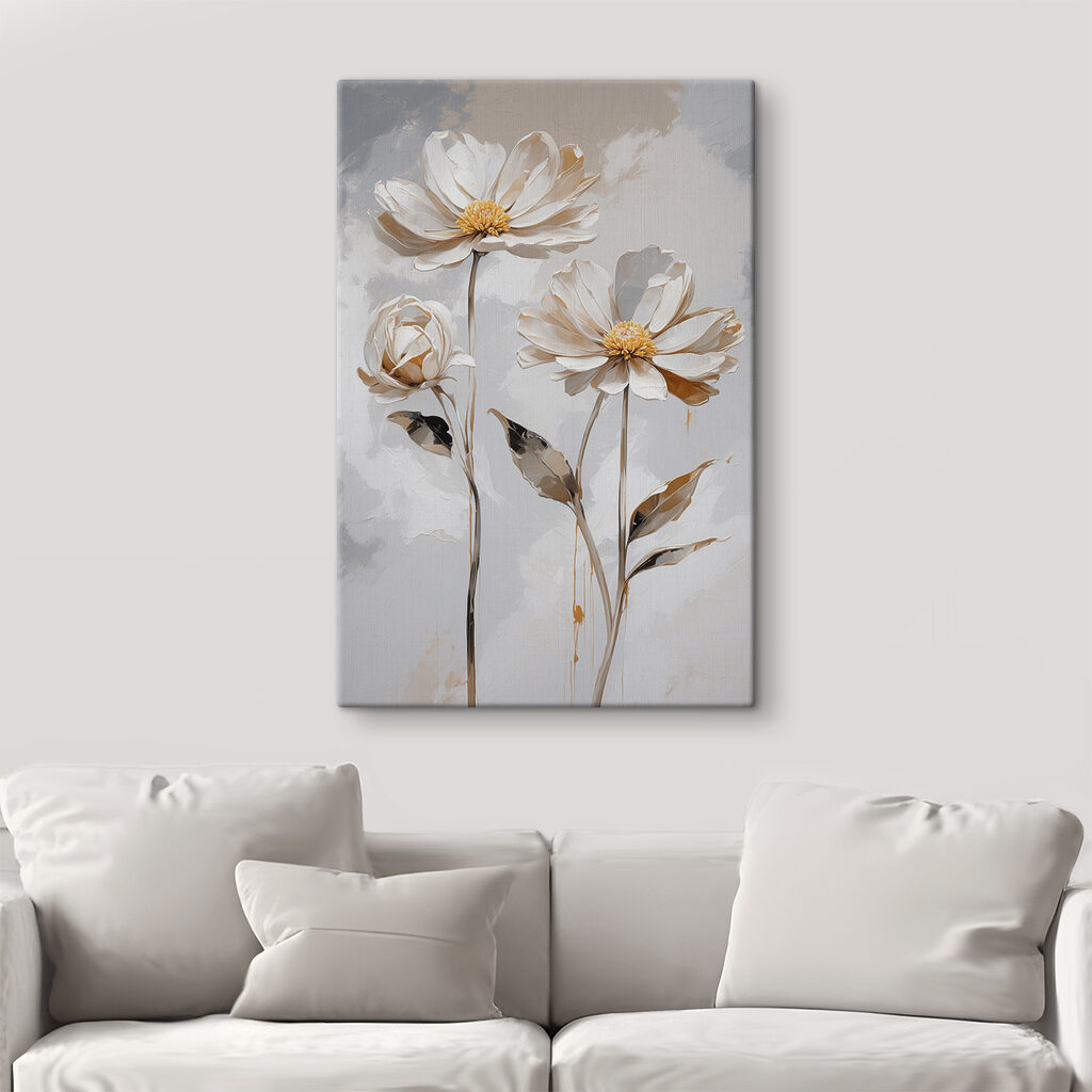Zwei Blüten in Sandtönen — Interieur 3
