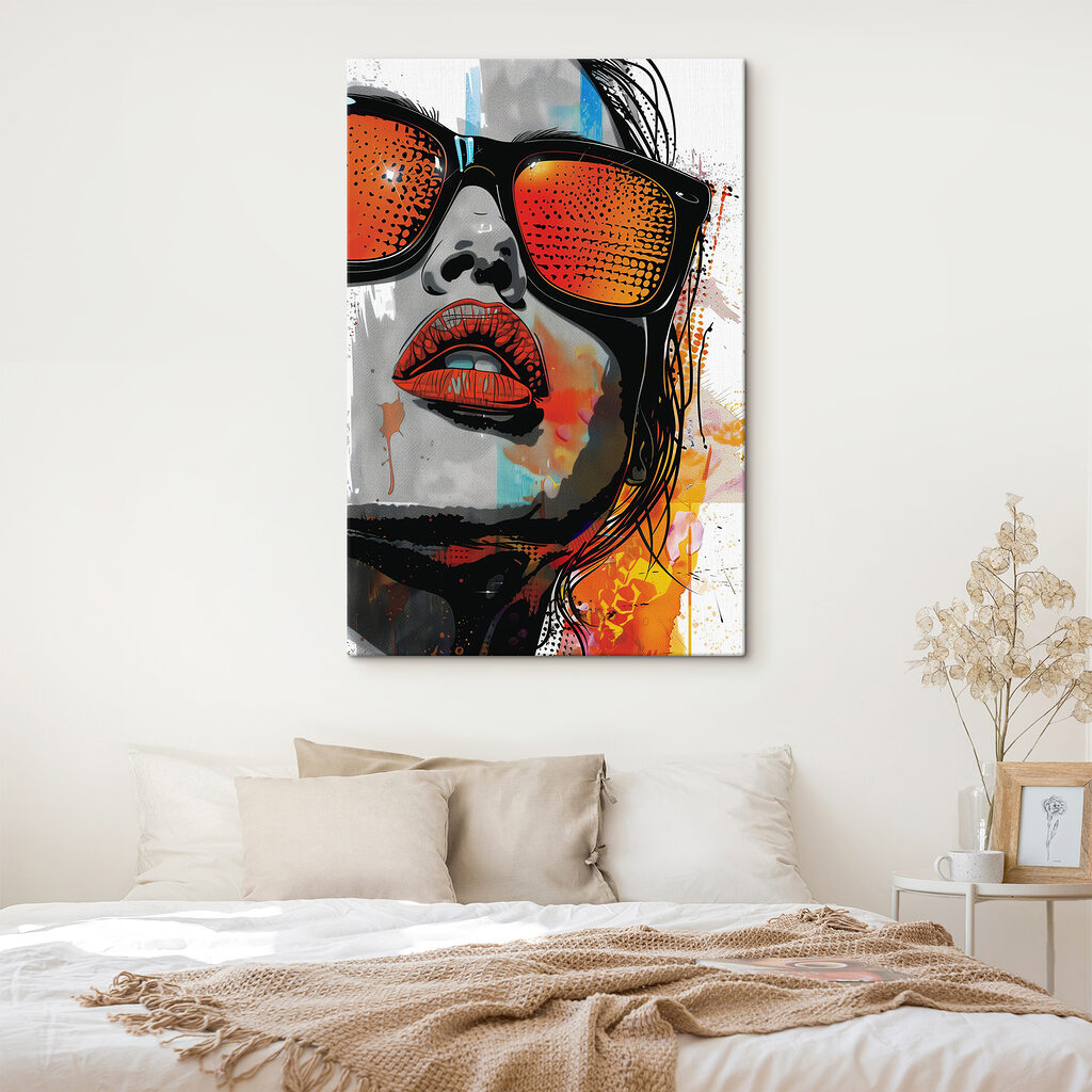 Sonnenbrille mit orangefarbenen Reflexen — Interieur 1
