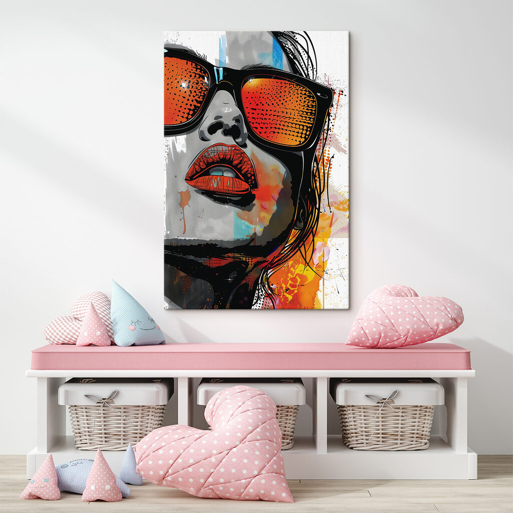 Sonnenbrille mit orangefarbenen Reflexen — Interieur 2