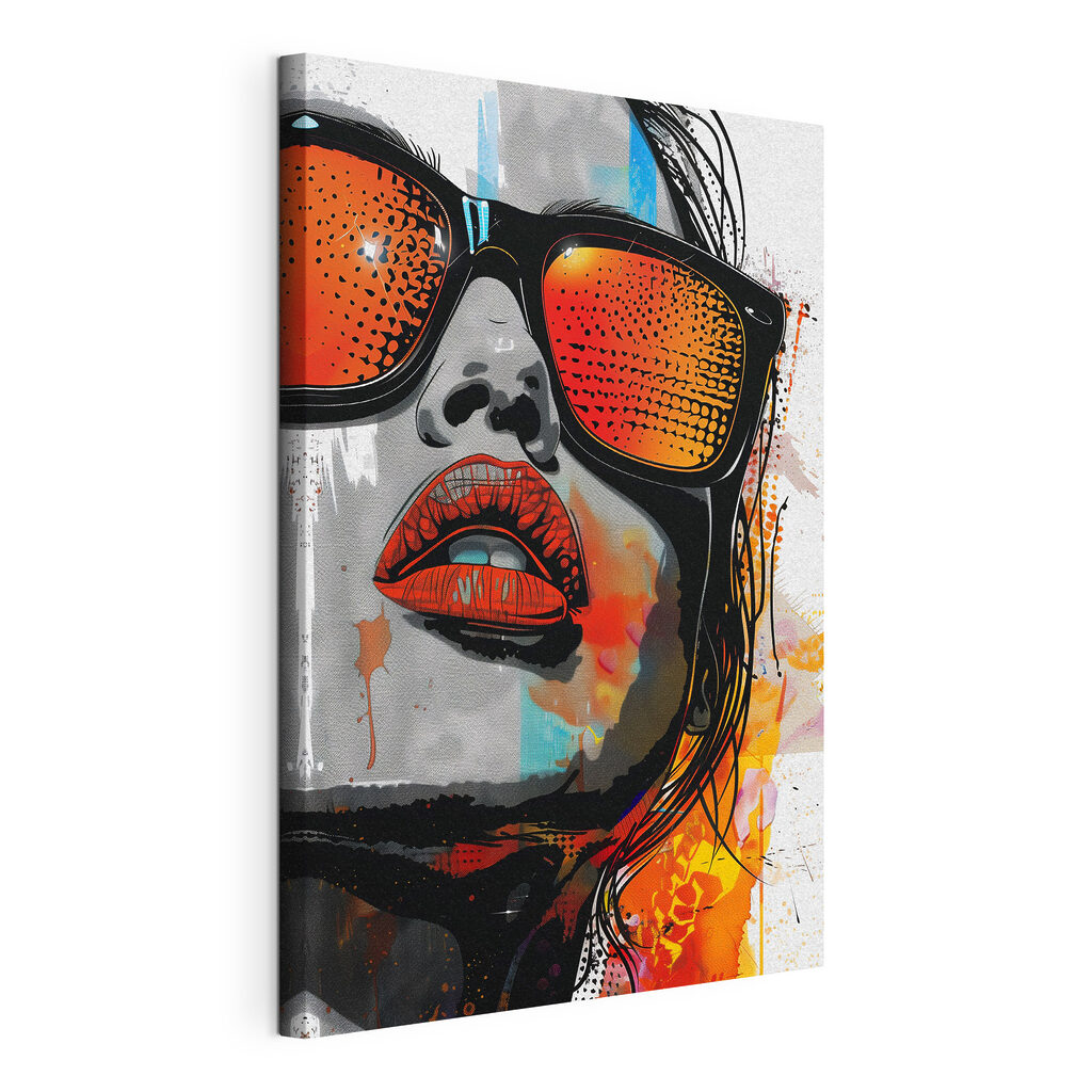Sonnenbrille mit orangefarbenen Reflexen — Produktansicht