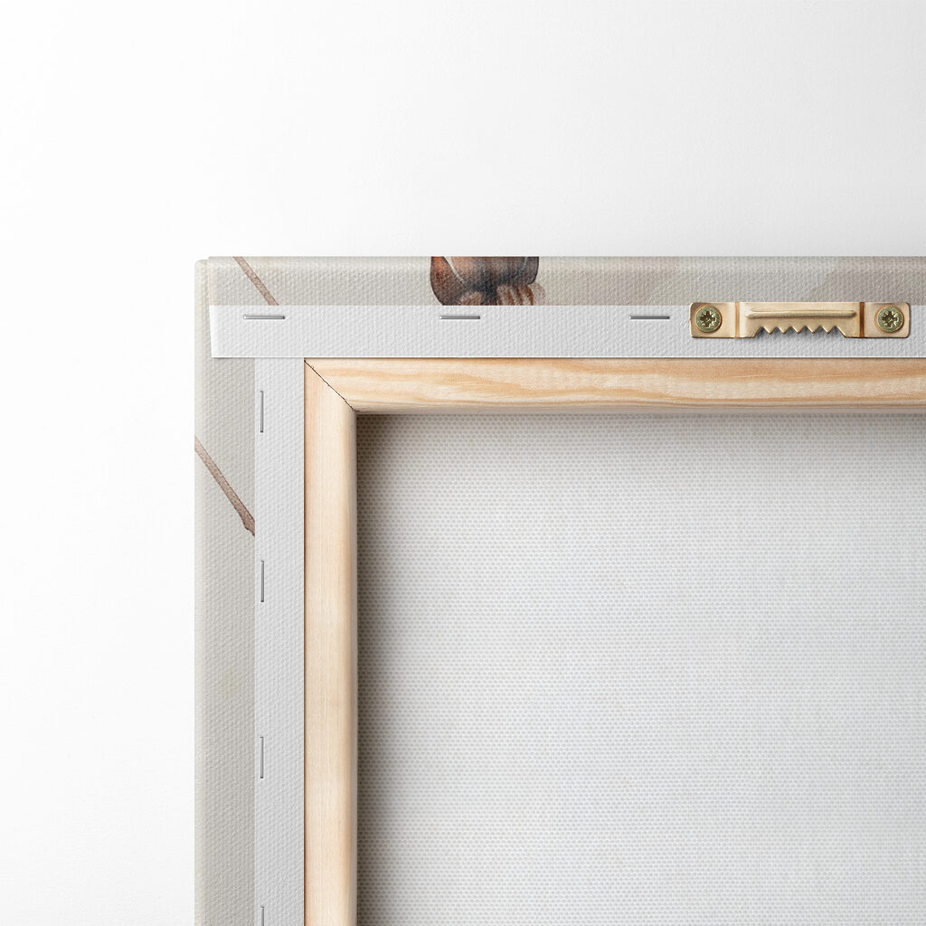 Baumwollzweige in zartem Beige — Rückseite