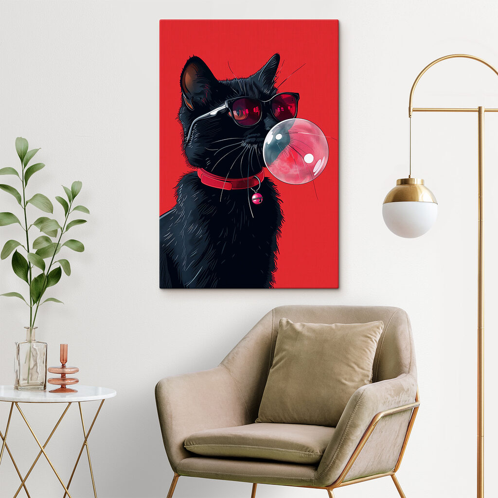 Schwarze Katze, rosa Kaugummi — Interieur 1
