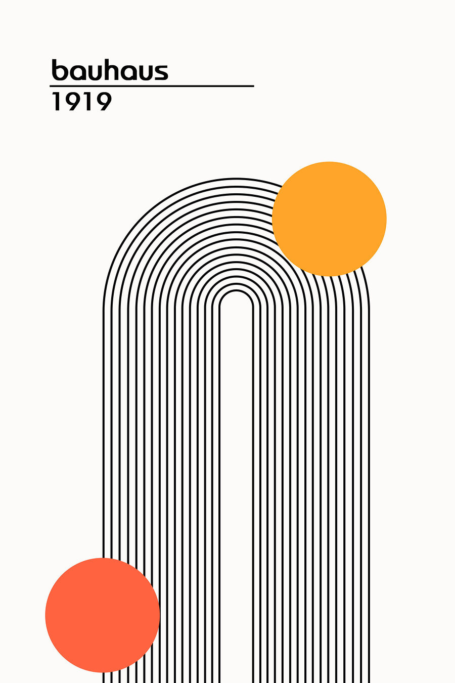 Ein Bogen zwischen Kreisen — ganzes Design