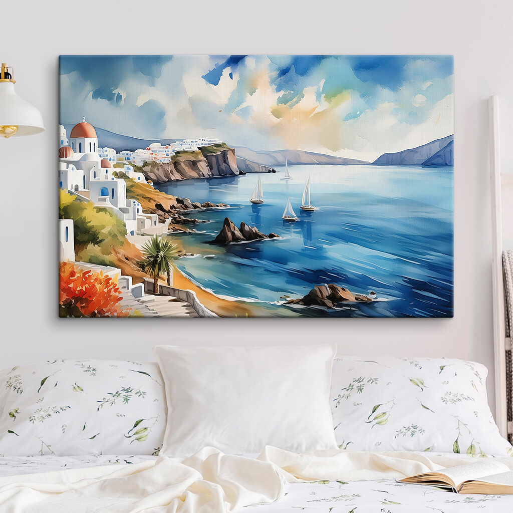 Segelboote unter weißen Häusern — Interieur 1
