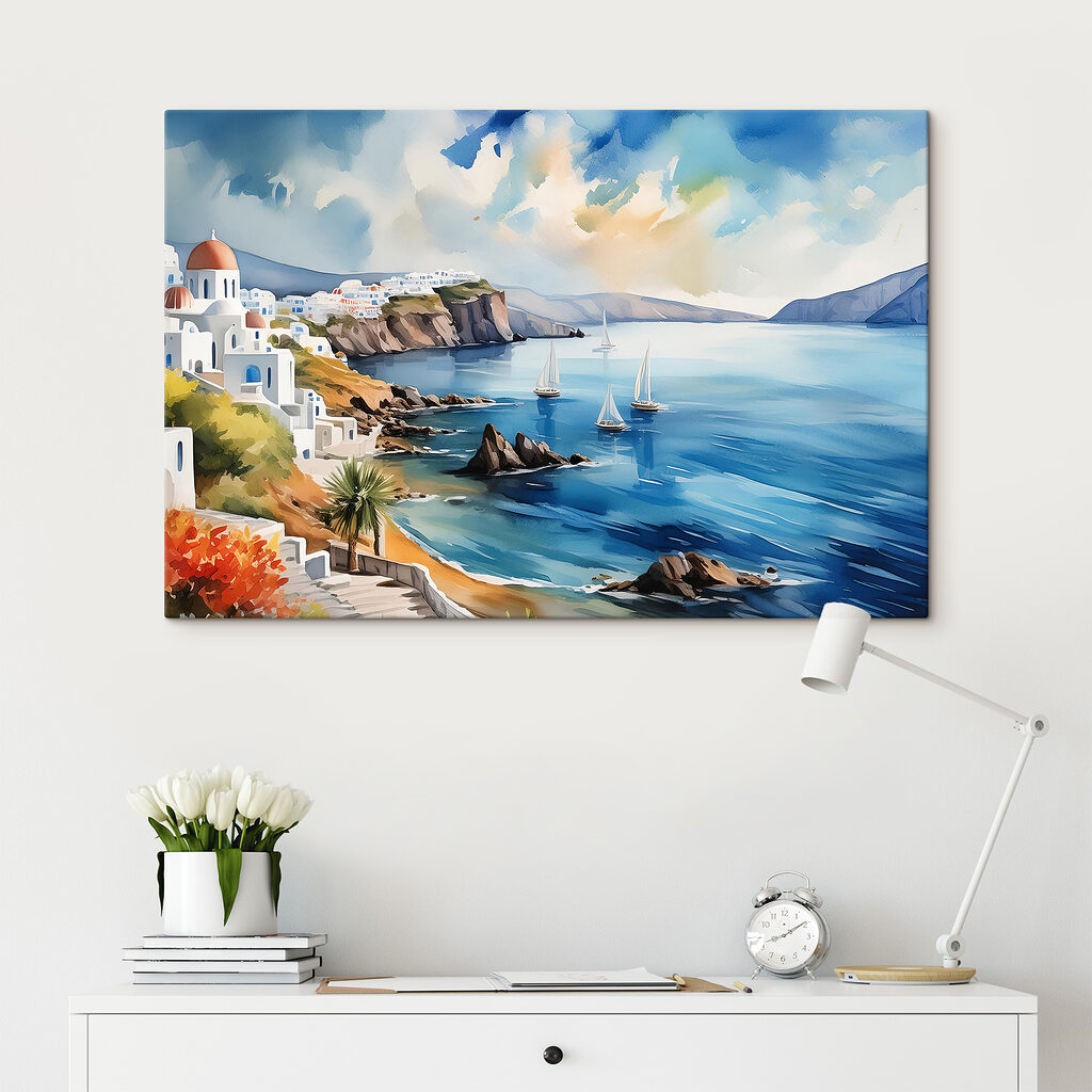 Segelboote unter weißen Häusern — Interieur 2