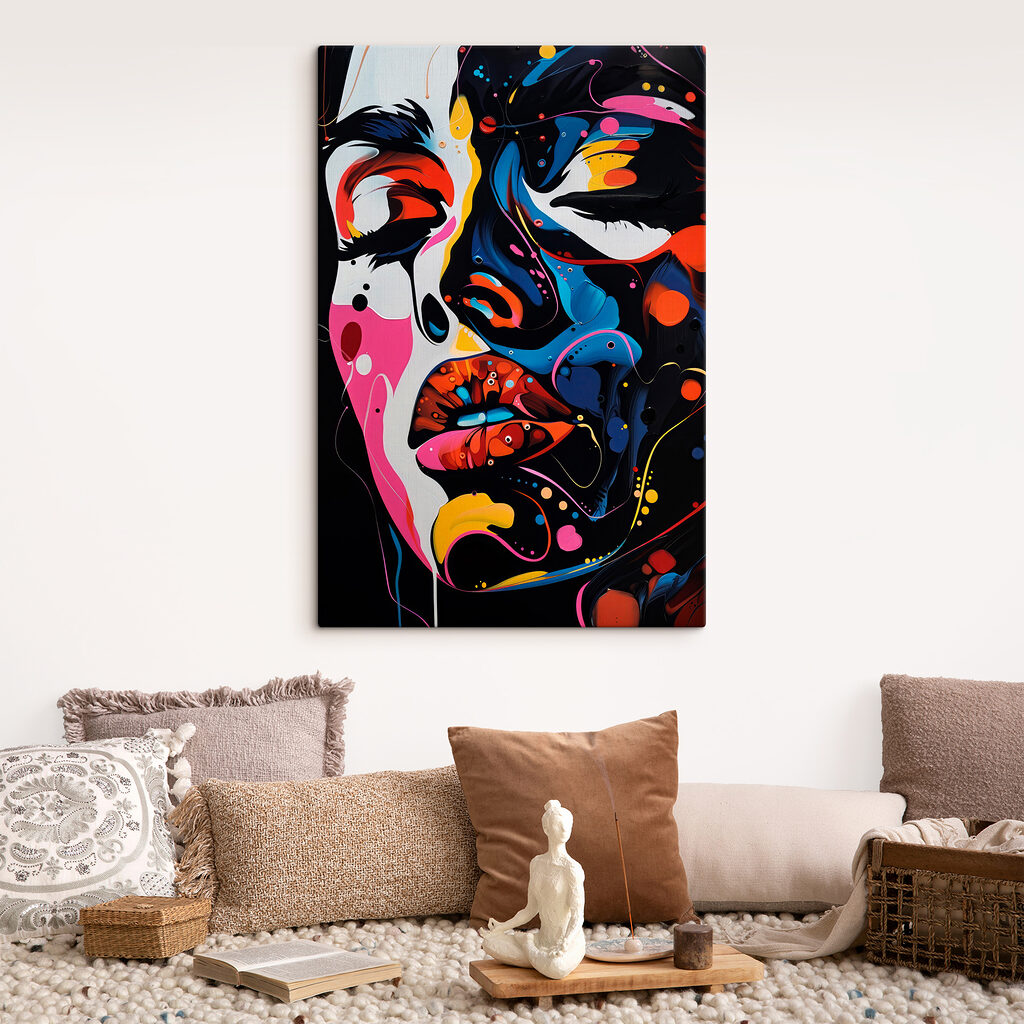 Geschlossene Augen in Farbflecken — Interieur 2