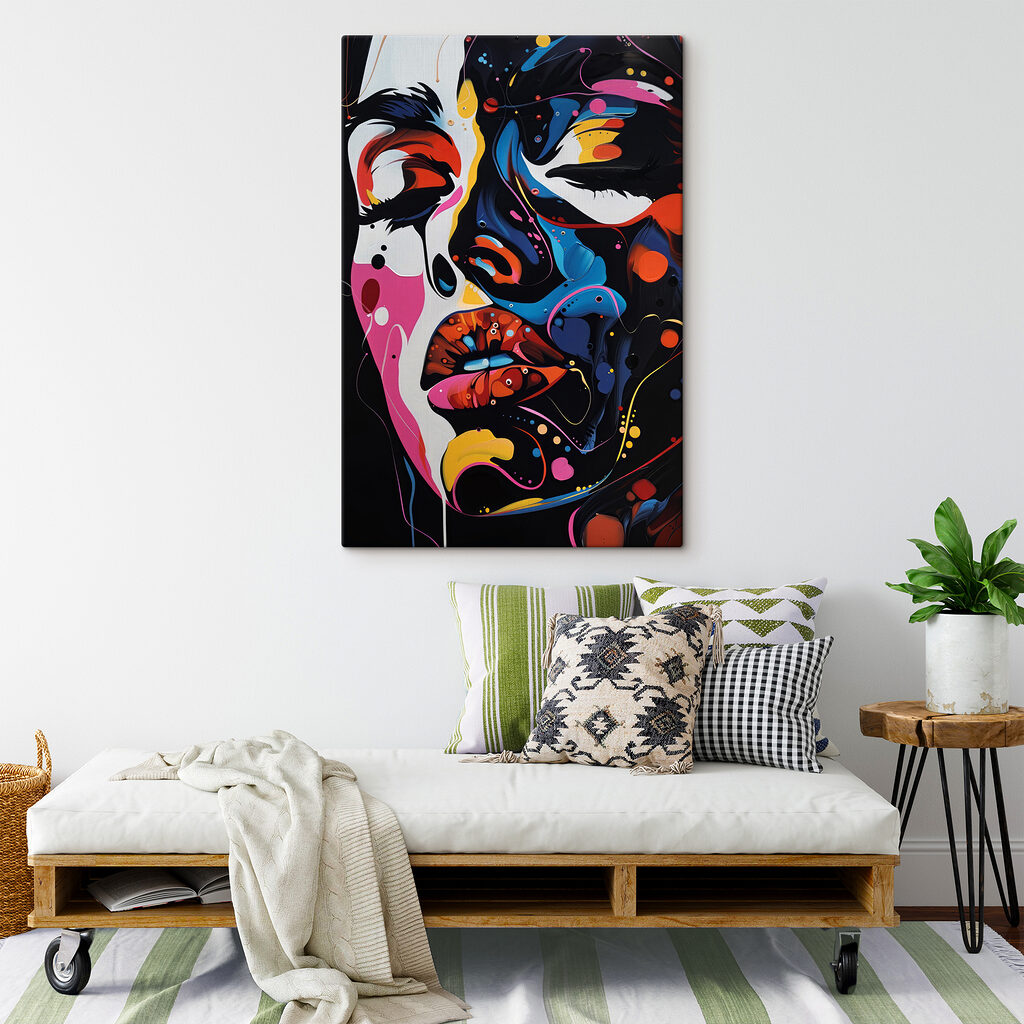 Geschlossene Augen in Farbflecken — Interieur 1