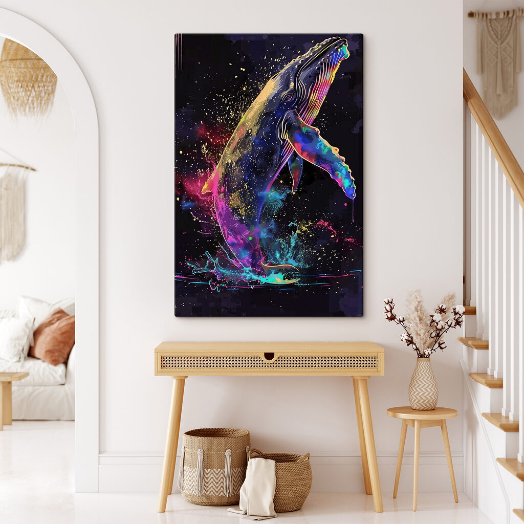 Springender Wal in Farbe — Interieur 1
