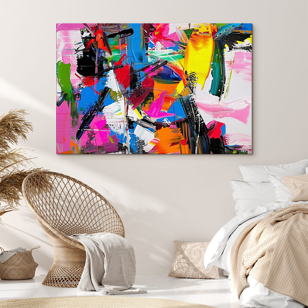 Kräftige Striche in Neonfarben — Interieur 2