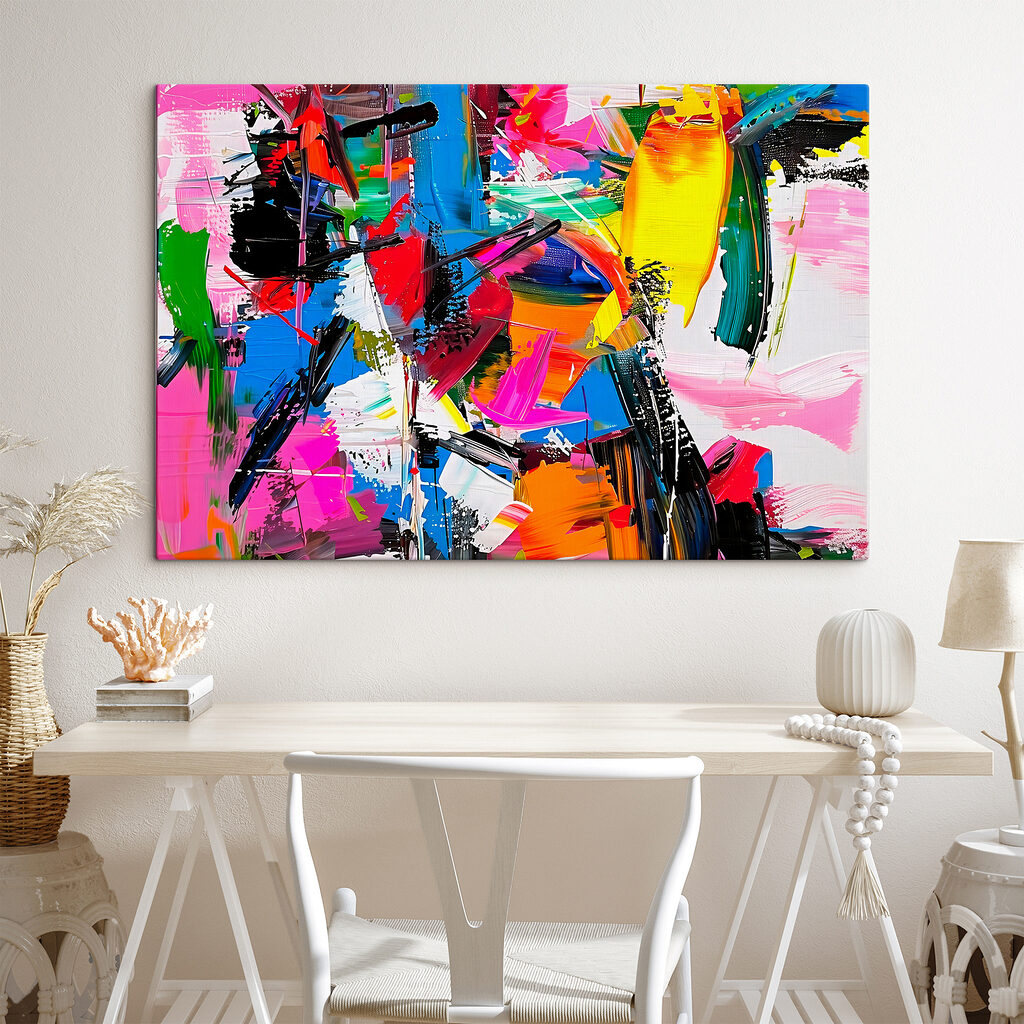 Kräftige Striche in Neonfarben — Interieur 3