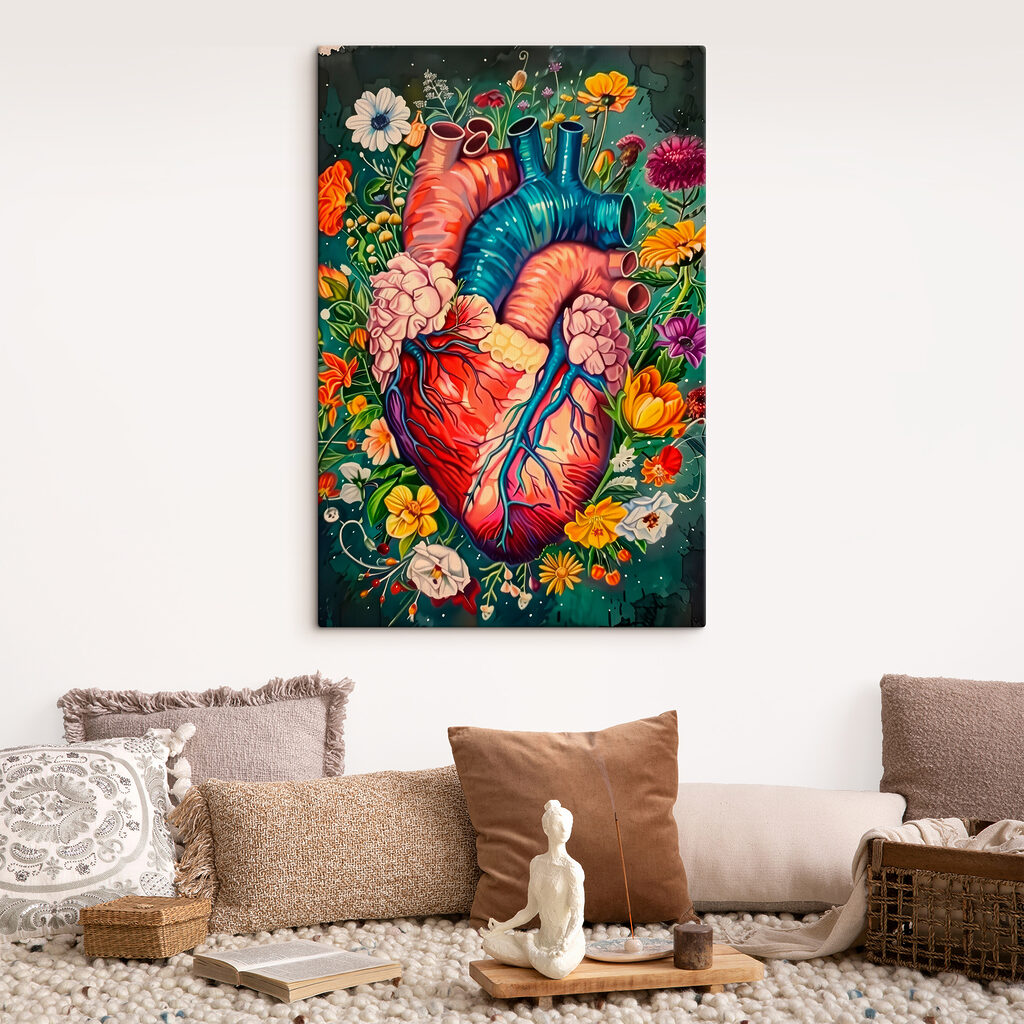 Ein Herz zwischen Gartenblumen — Interieur 2