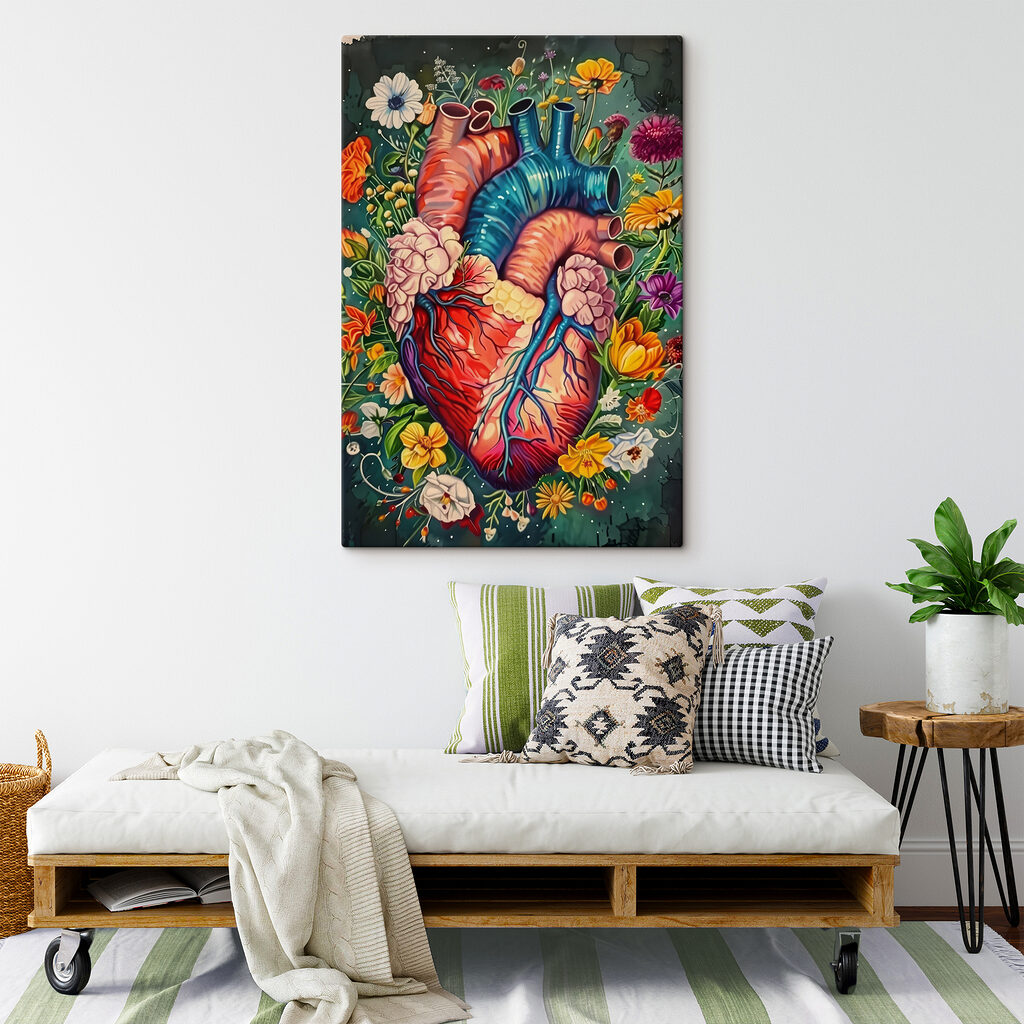 Ein Herz zwischen Gartenblumen — Interieur 3