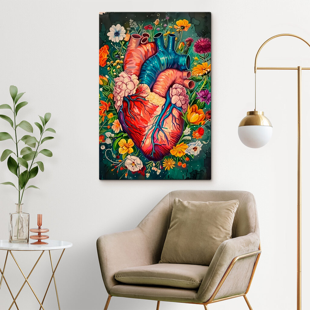 Ein Herz zwischen Gartenblumen — Interieur 1