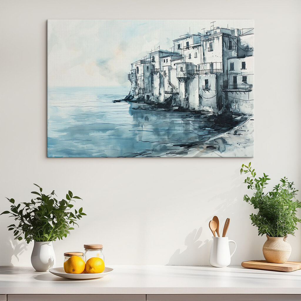 Blasse Häuser am Wasser — Interieur 2