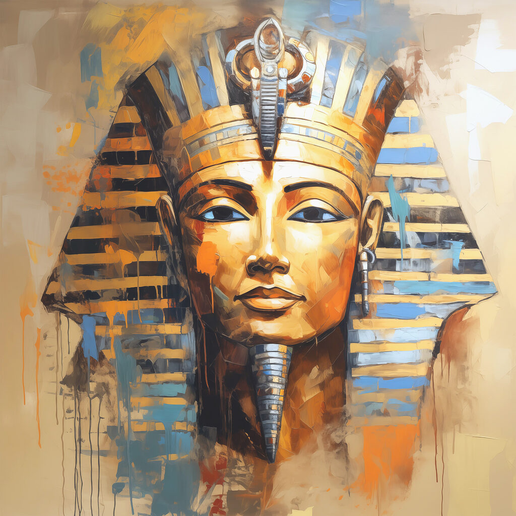 Pharao in warmen Farben — ganzes Design