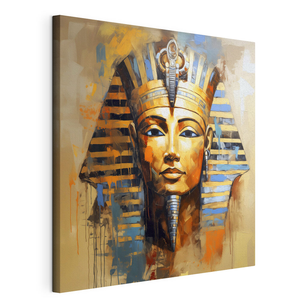 Pharao in warmen Farben, gespannte Leinwand mit umlaufender Kante