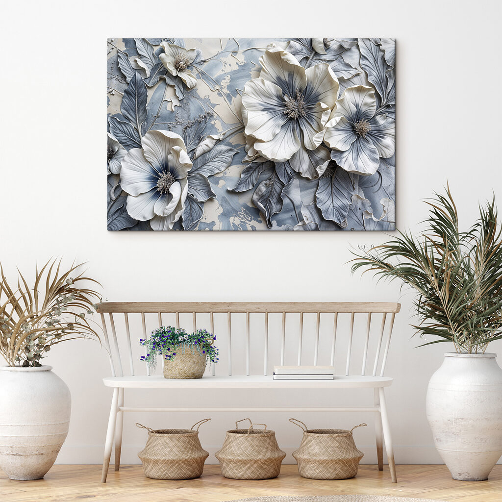 Blüten in kühlen Grautönen — Interieur 2