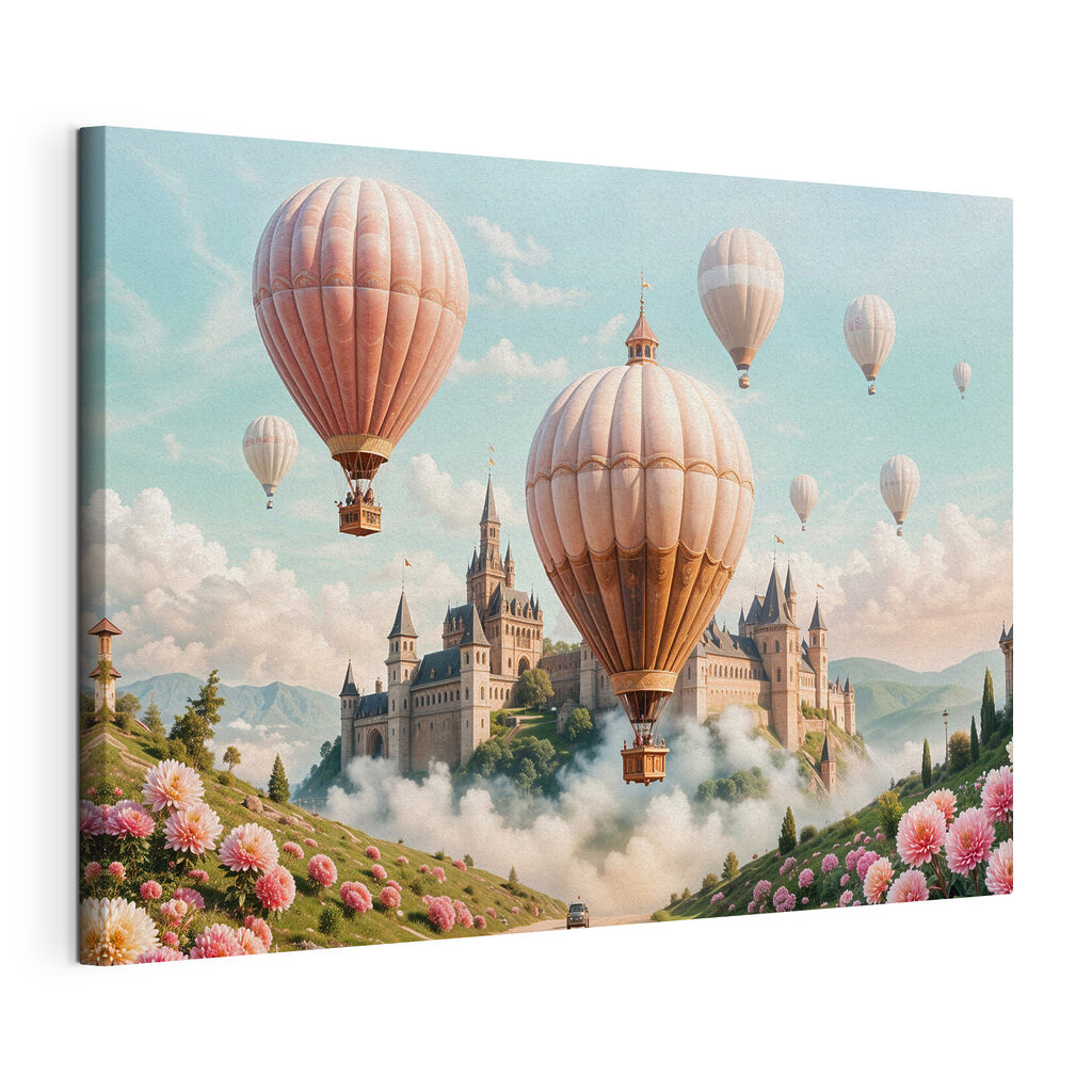 Ballons über einem Traumschloss — Produktansicht