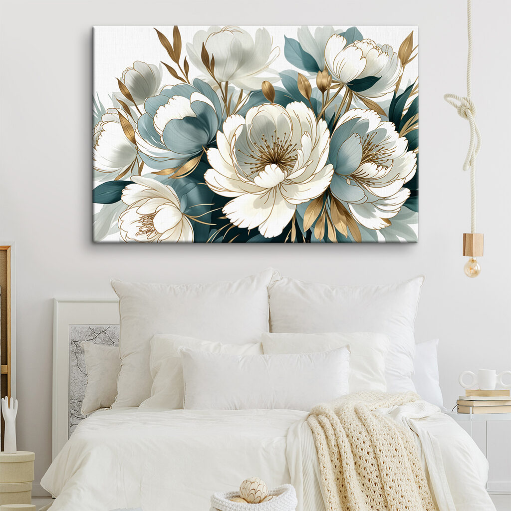 Weiße Blüten, blaue Schatten — Interieur 1