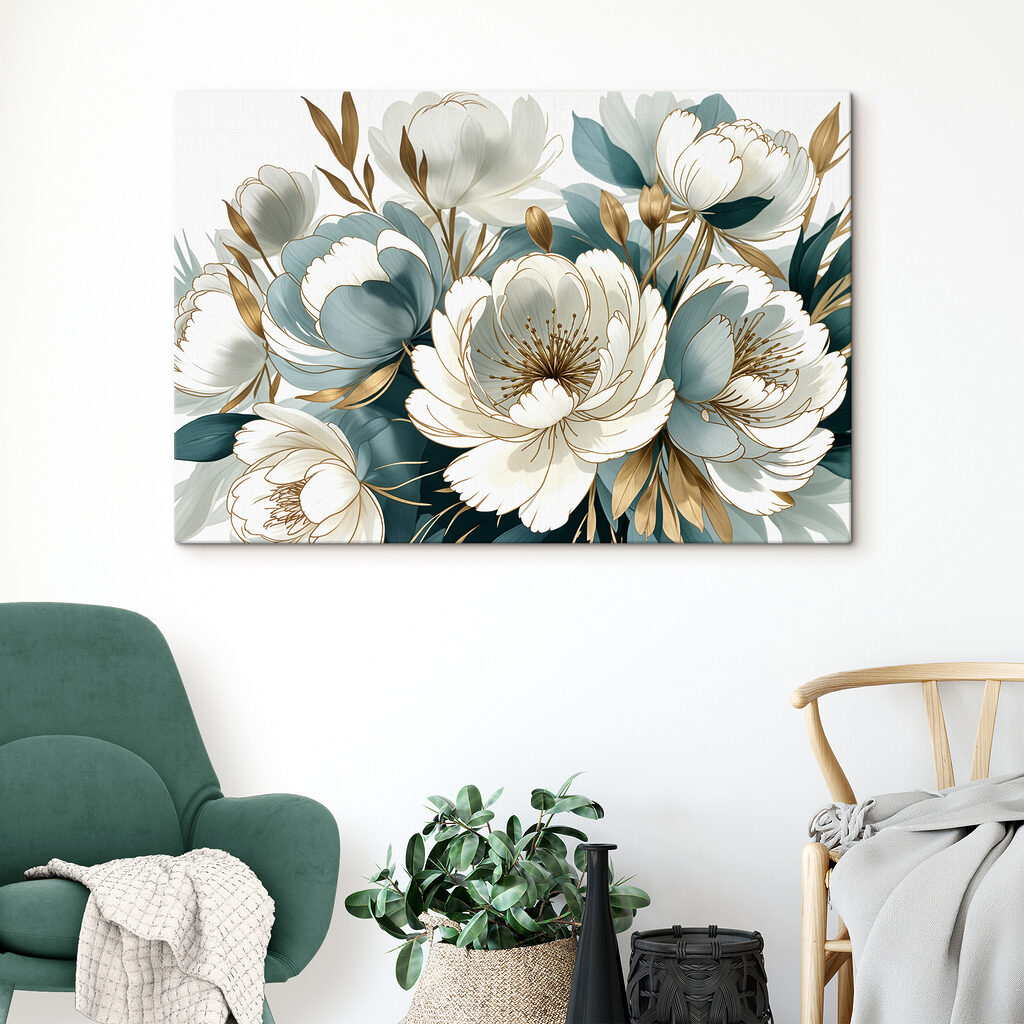 Weiße Blüten, blaue Schatten — Interieur 2