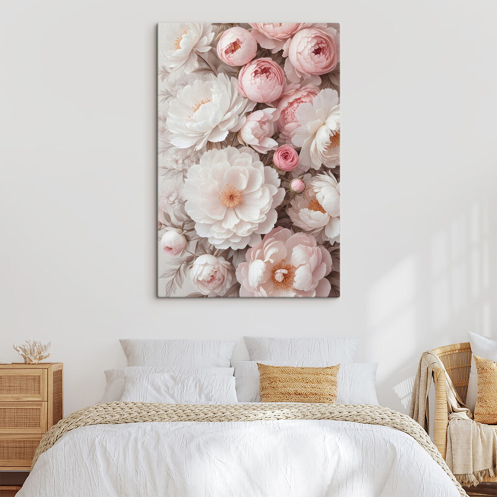 Rosa Rosetten zwischen Weiß — Interieur 2