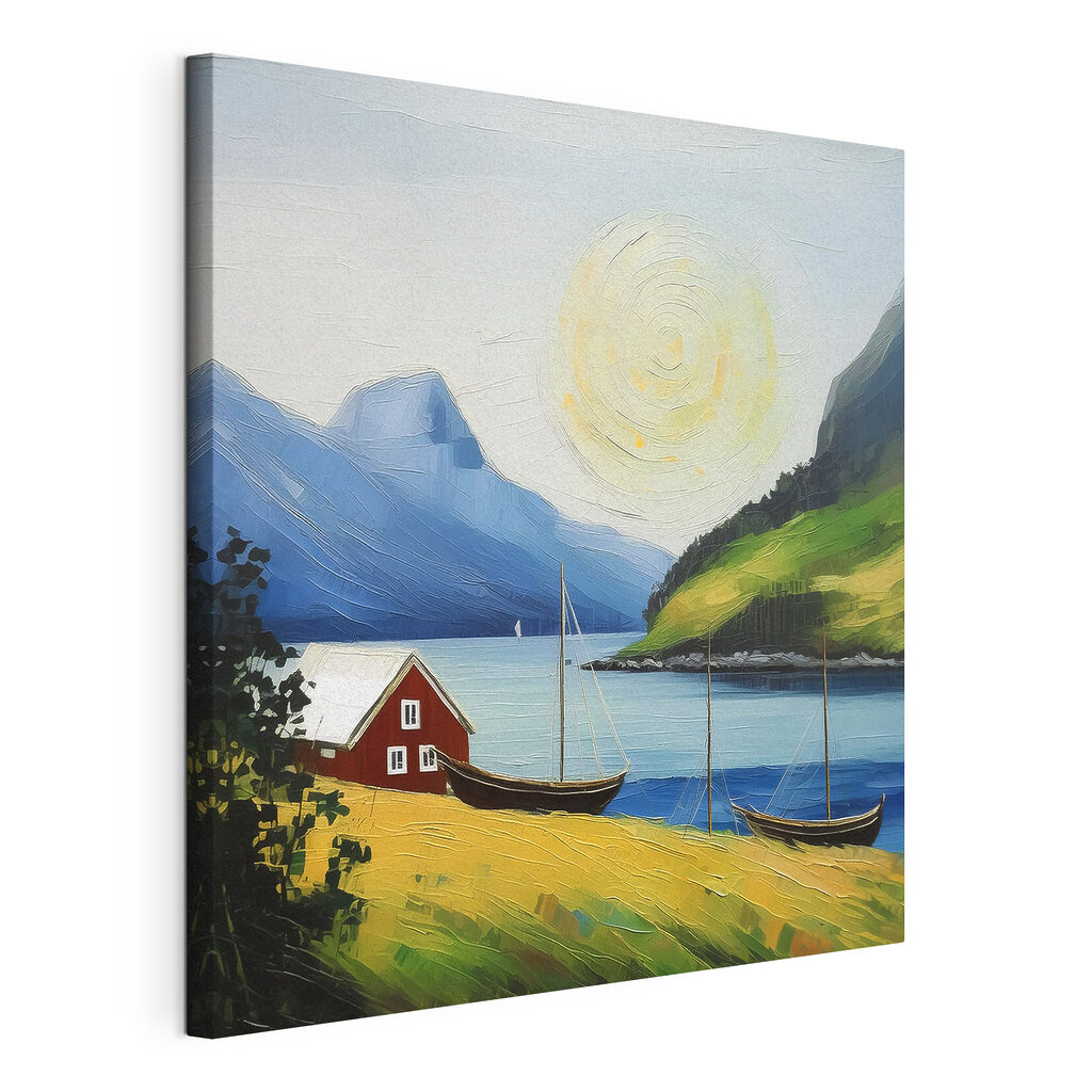 Rotes Haus am Fjord — Produktansicht