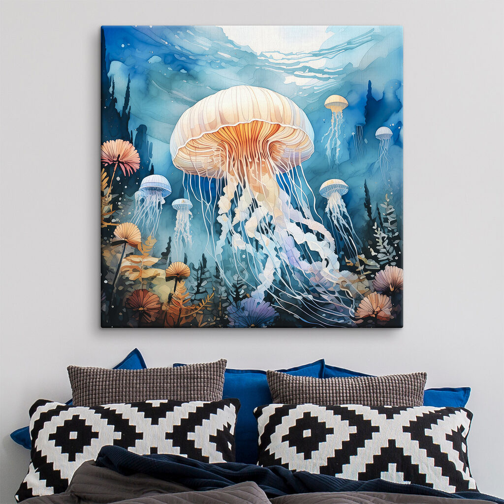 Quallen zwischen Unterwasserblumen — Interieur 1