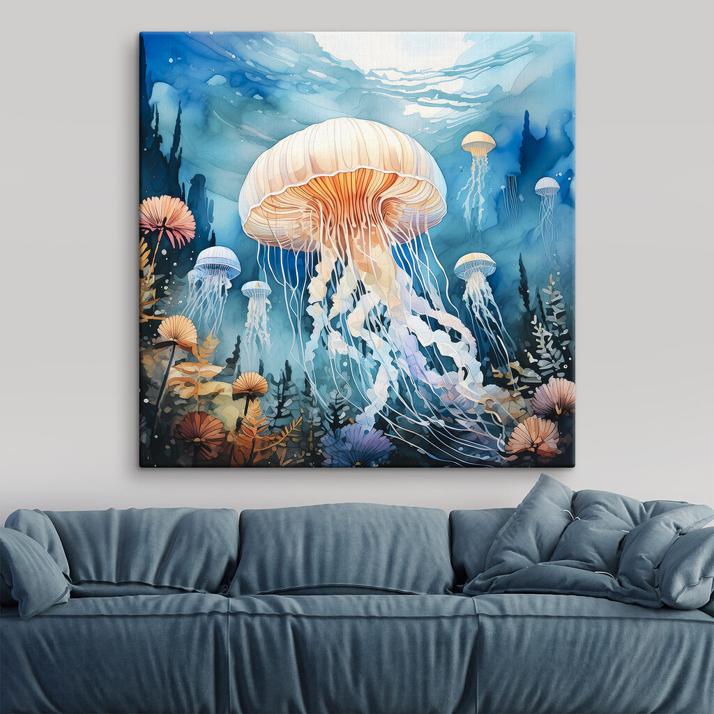 Quallen zwischen Unterwasserblumen — Interieur 2