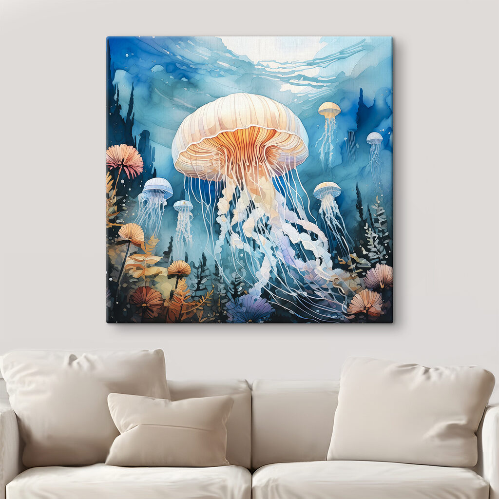 Quallen zwischen Unterwasserblumen — Interieur 3