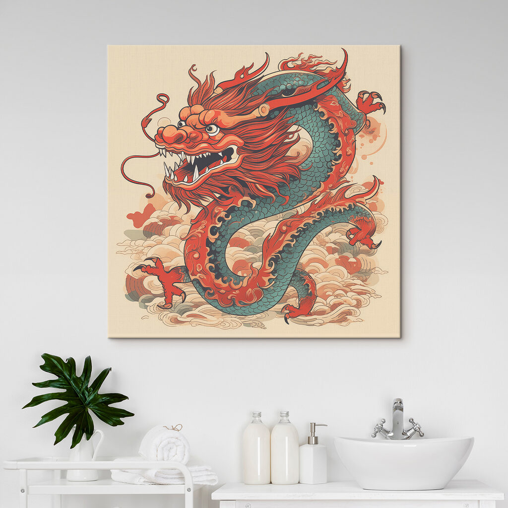 Drache zwischen Wolkenkringeln — Interieur 1