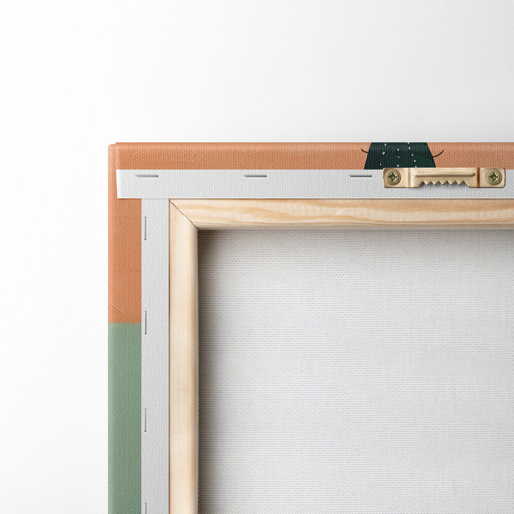 Kaktus mit orangefarbenen Blüten — Rückseite